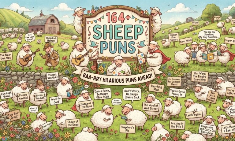 164+ Sheep Puns