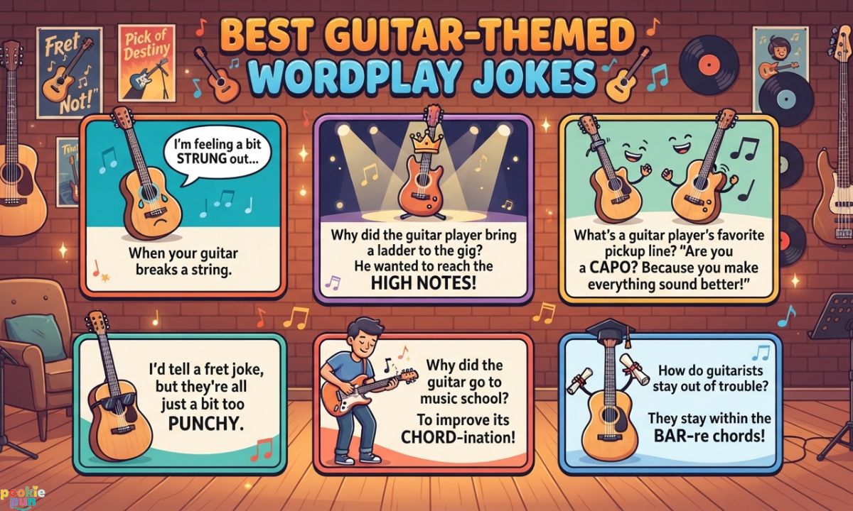 Best Guitar-Themed Wordplay Jokes