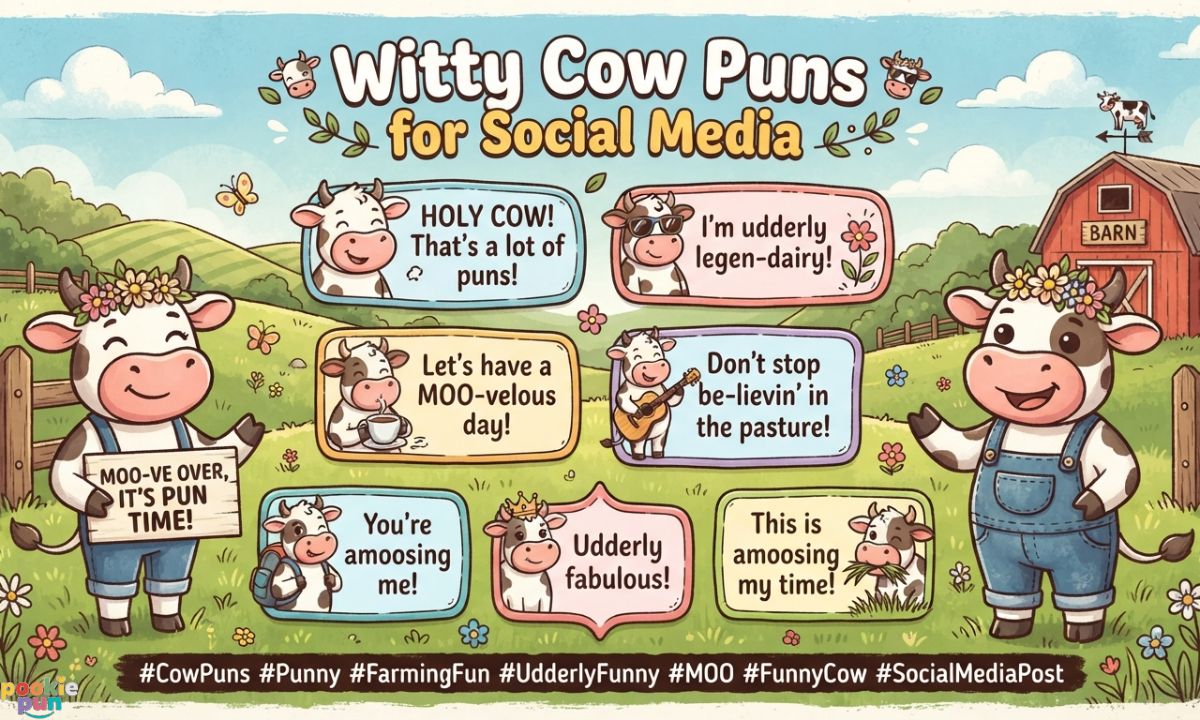 Cow Puns for Social Media