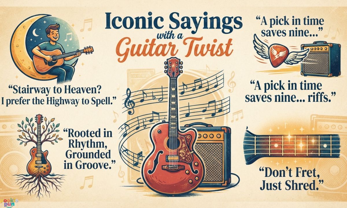 Iconic Sayings with a Guitar Twist
