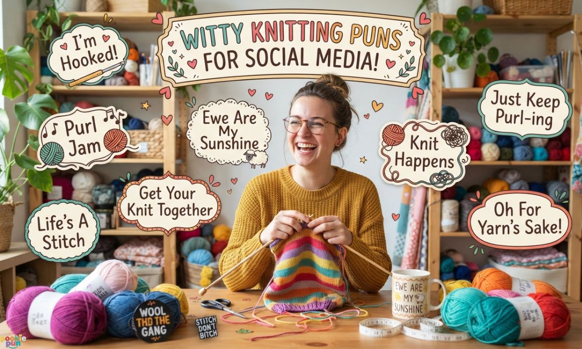 Knitting Puns for Social Media