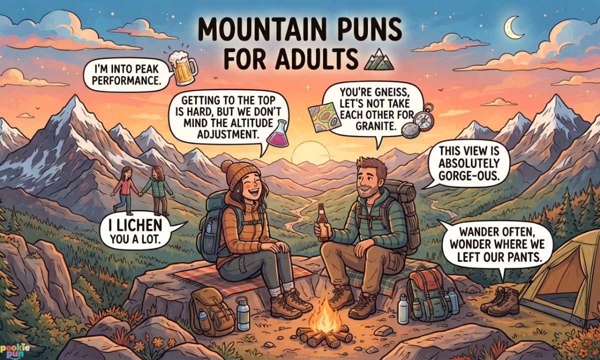 Mountain Puns for Adults 🏔️