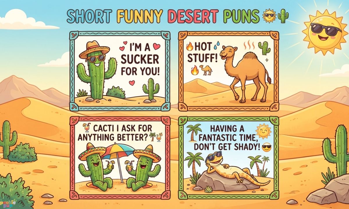 Short Funny Desert Puns 