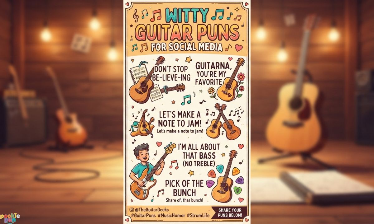 Witty Guitar Puns for Social Media