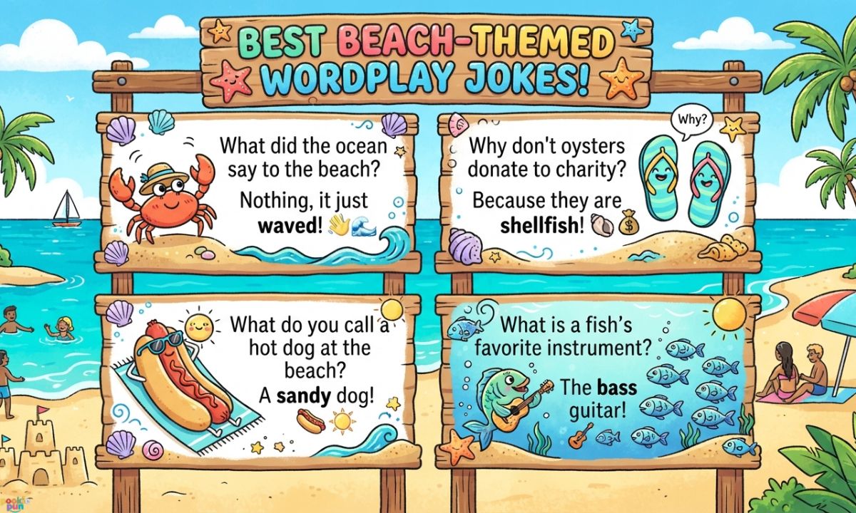 Beach-Themed Wordplay Jokes