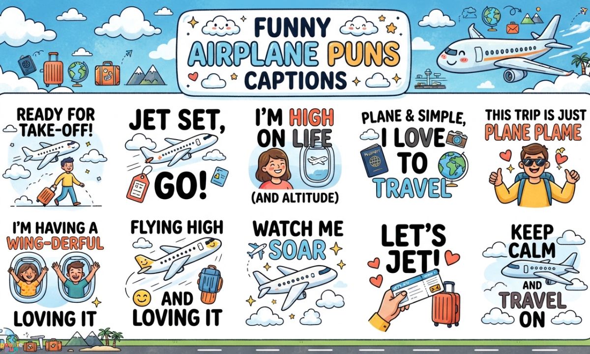 Funny Airplane Puns Captions