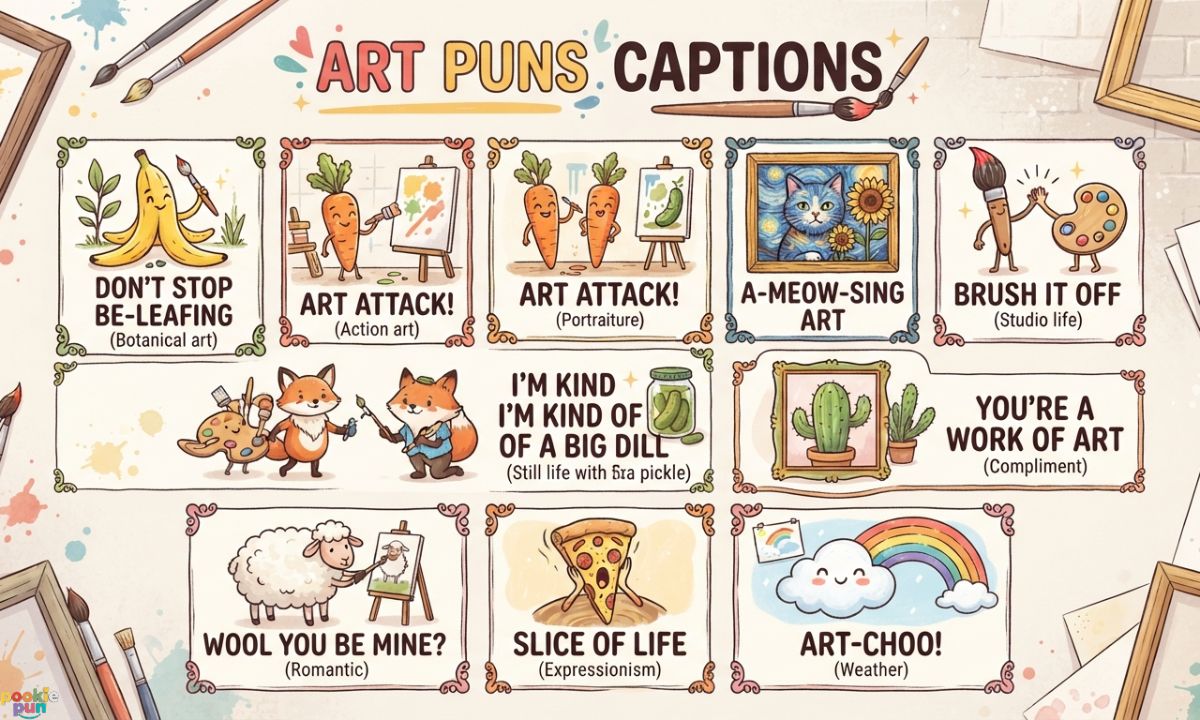 Funny Art Puns Captions