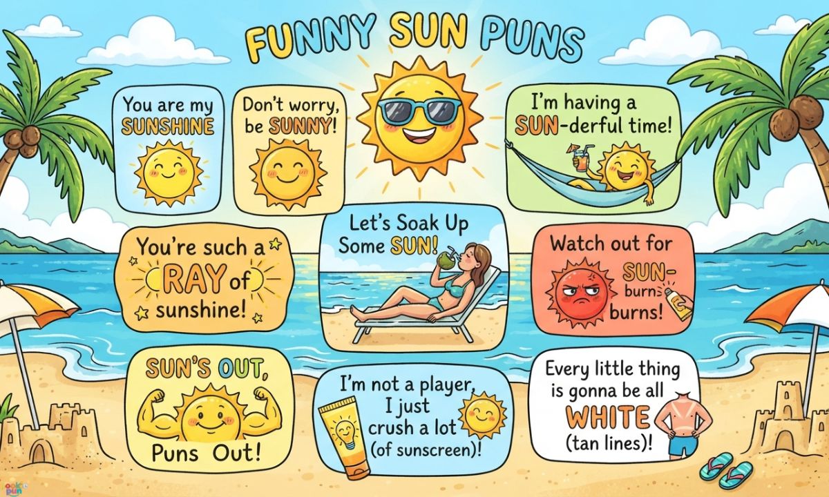 Funny Sun Puns Captions