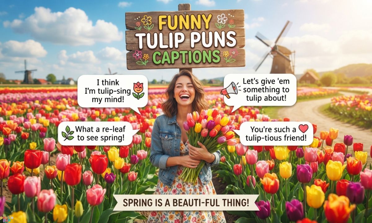 Funny Tulip Puns Captions