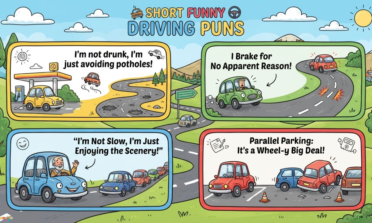 Short Funny Driving Puns