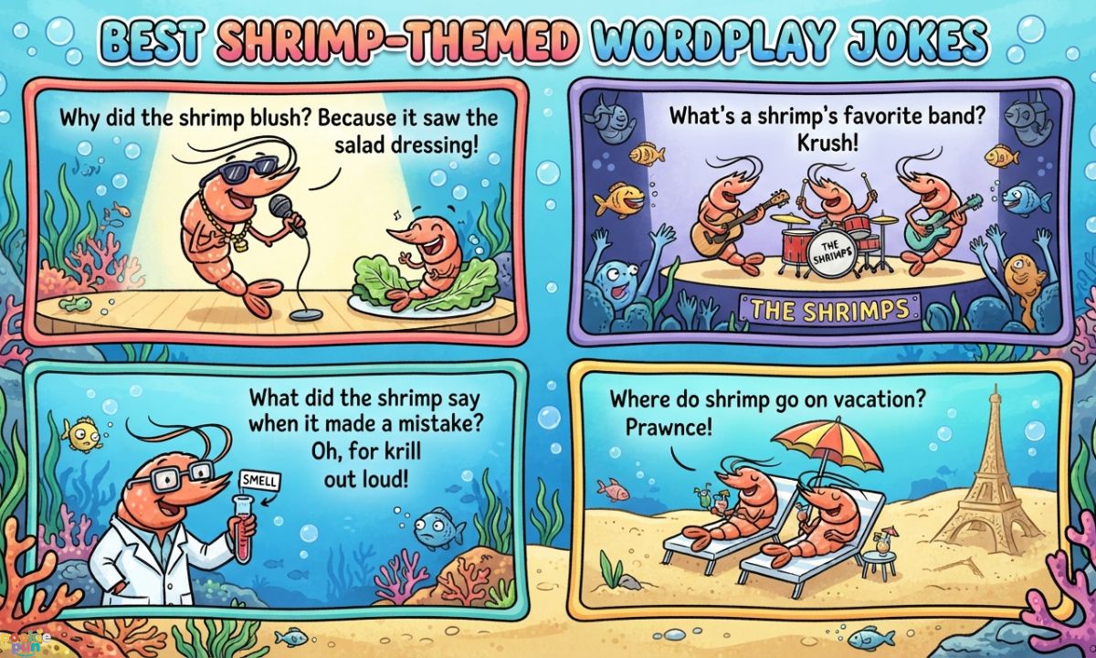 Shrimp-Themed Wordplay Jokes