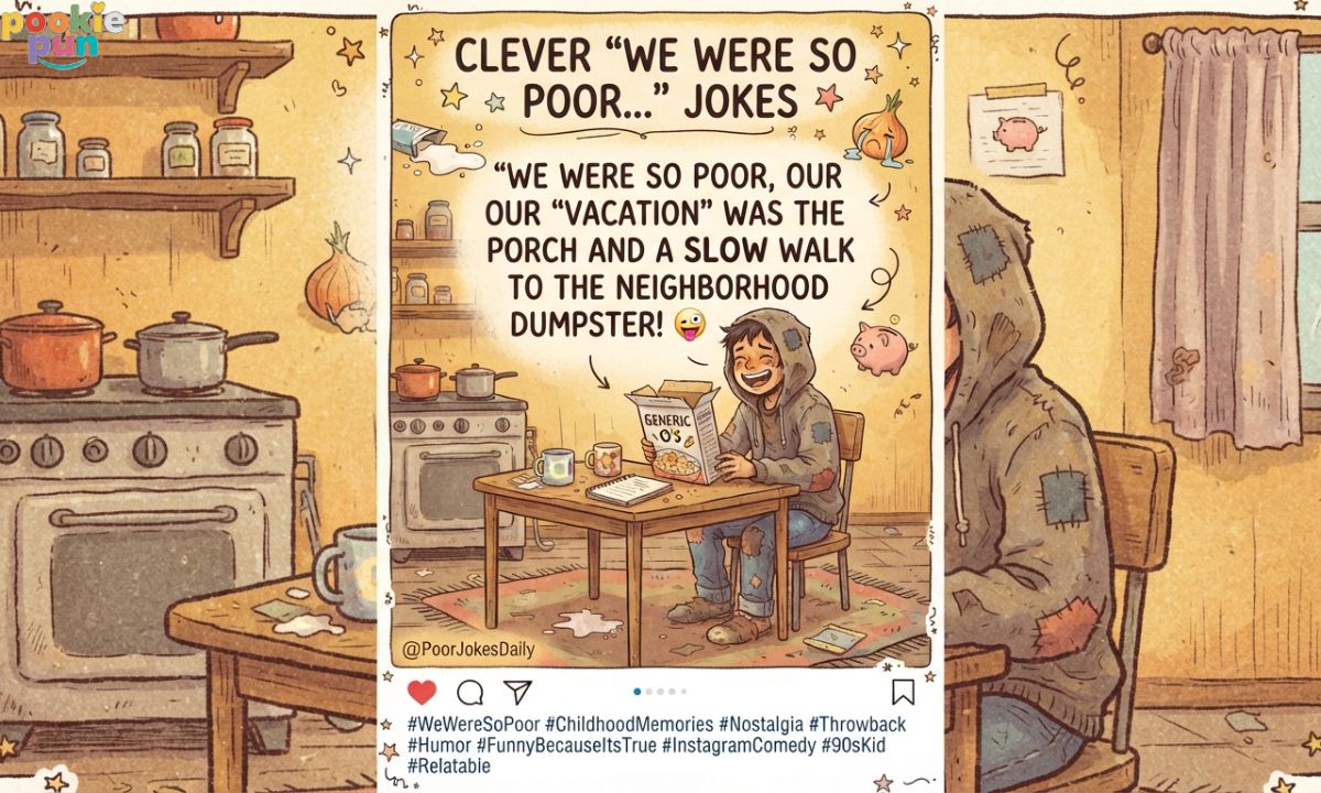 We Were So Poor Jokes for Instagram