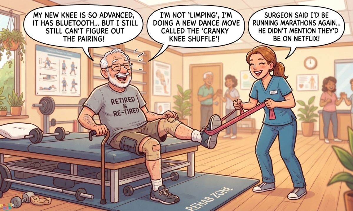 knee replacement jokes One Liners