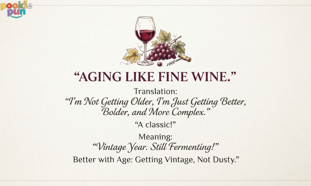 Aging Like Fine Wine Wordplay