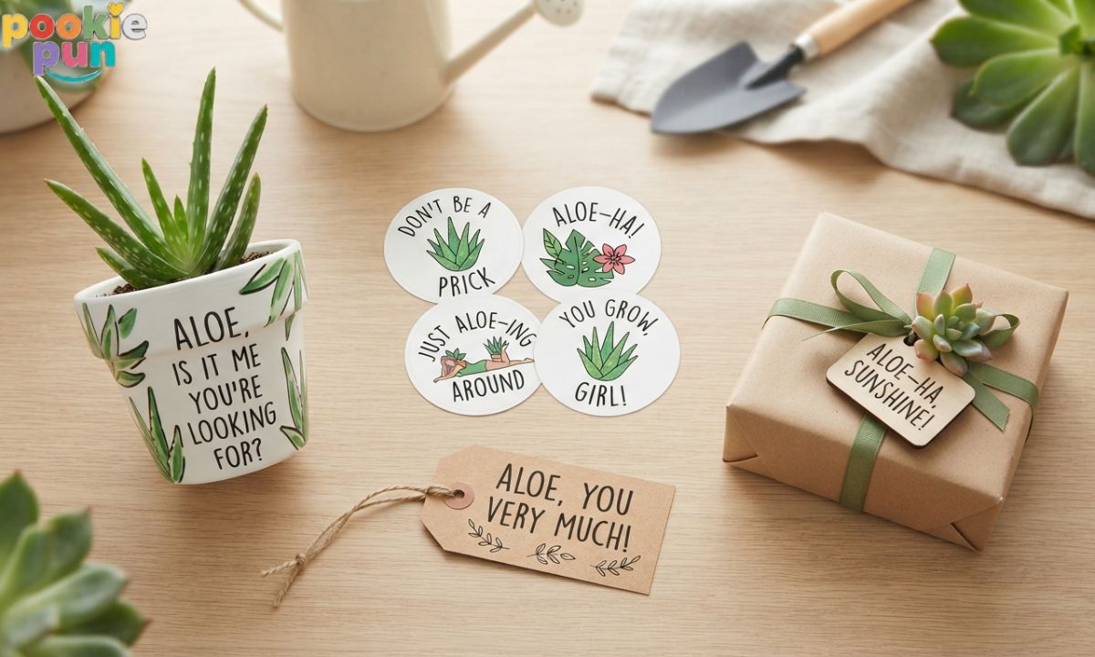Aloe Puns for Pots, Tags
