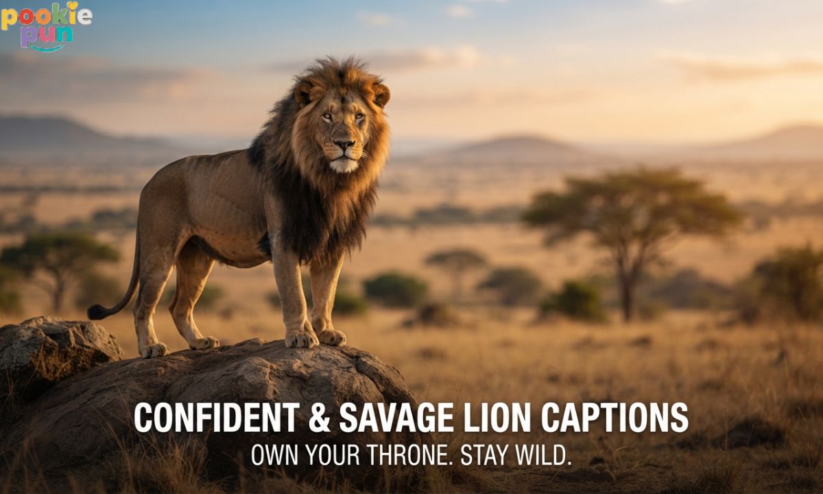 Confident and Savage Lion Captions