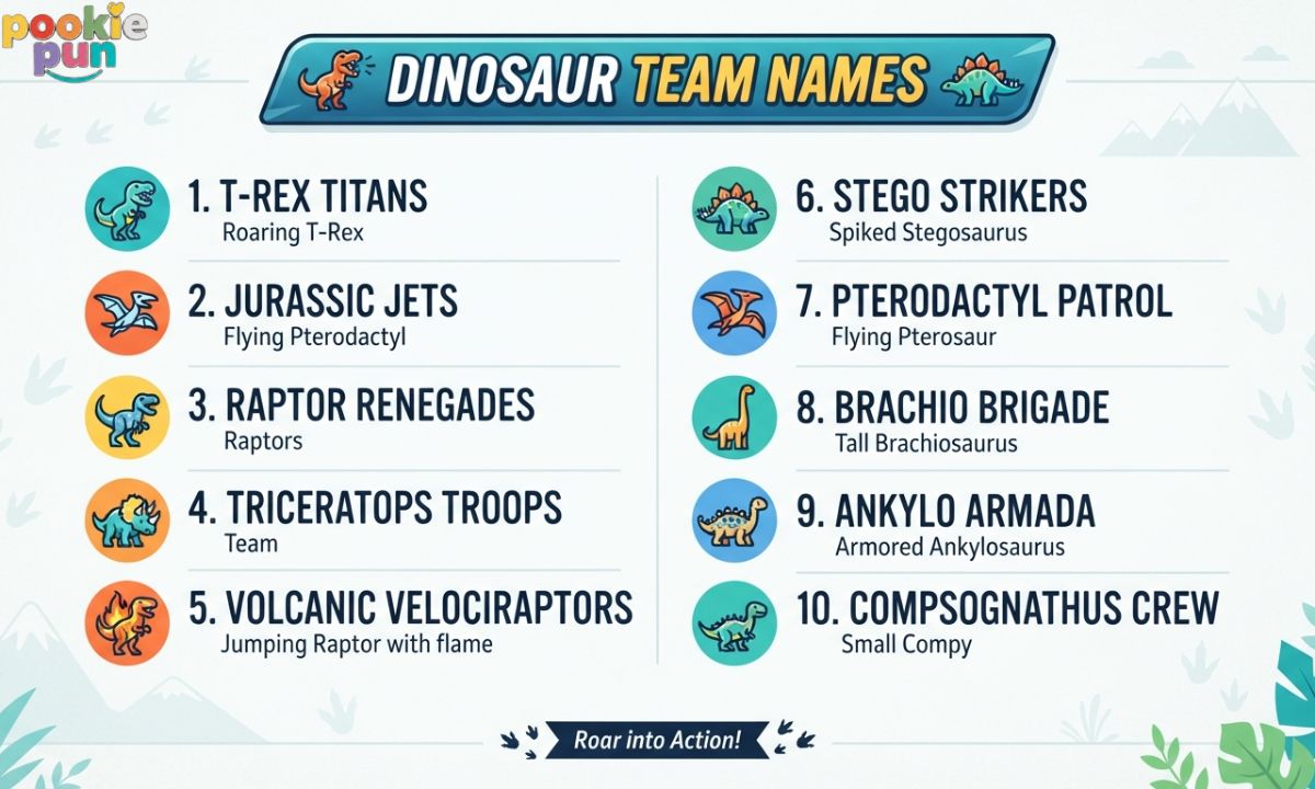 Dinosaur Team Names