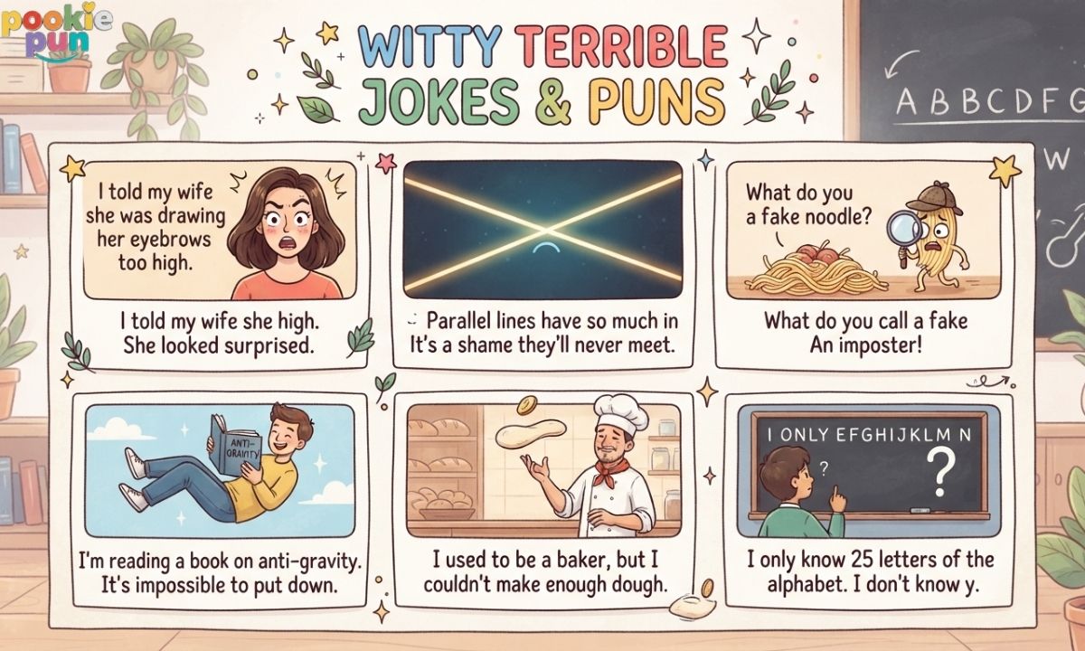 Witty Terrible Jokes Puns
